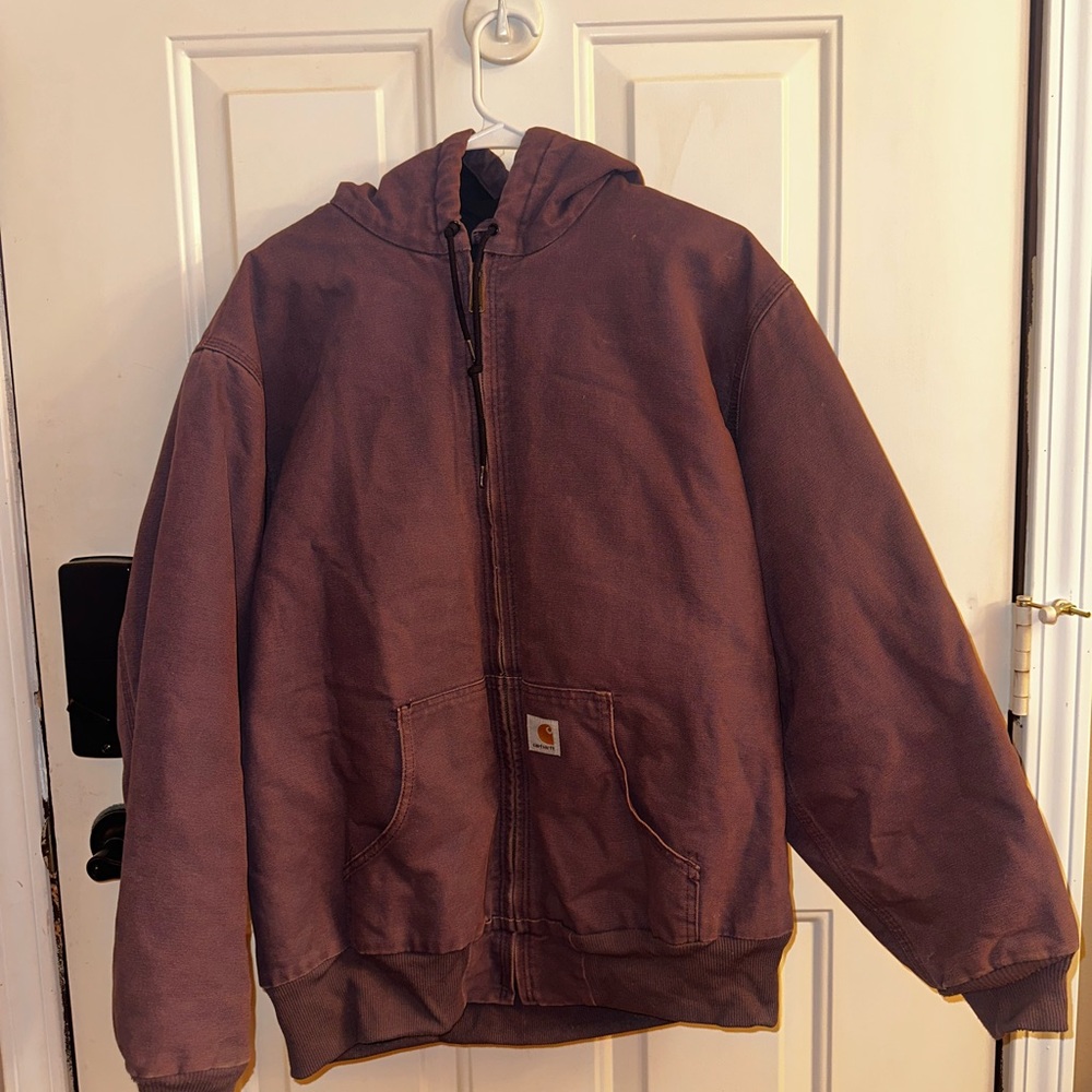 Carhartt Womens purple insulated flannel lined jacket size XL (16/18)
